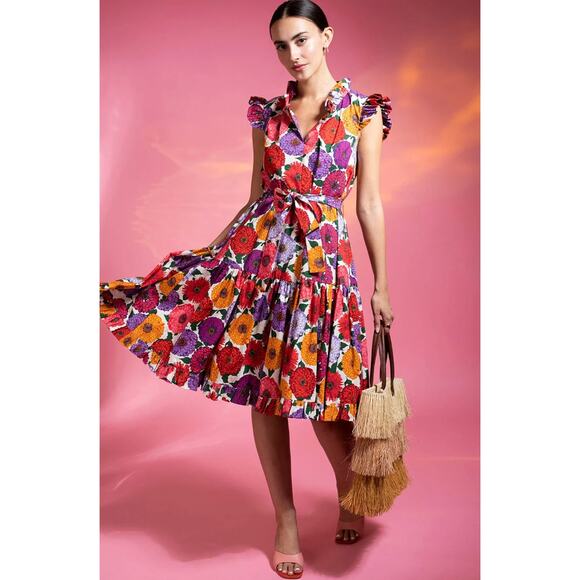 La Double J Dresses & Skirts - B51 La DoubleJ Short and Sassy Floral Midi Dress XS Romantic Cottage Garden